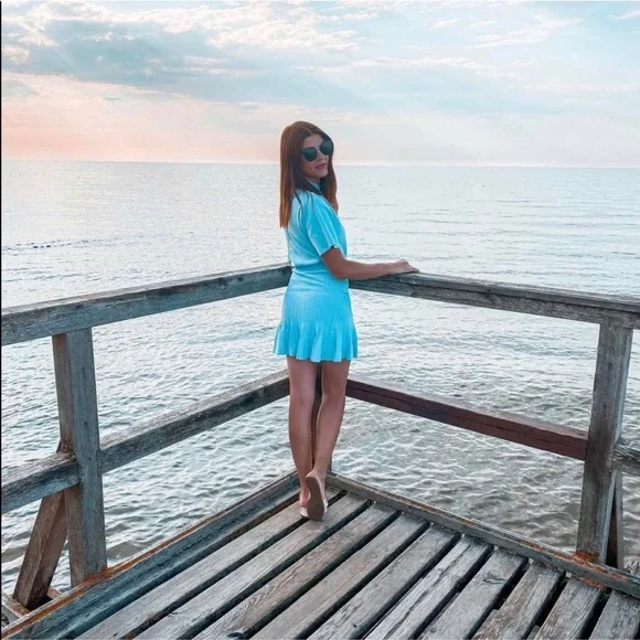 NWT ZARA LIGHT KNIT MINI DRESS - Picture 4 of 12